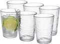 KLIFA- RIPPLE- 16 ounce, Acrylic Tumbler Drinking Glasses Cups, Stackable by KLIFAHome