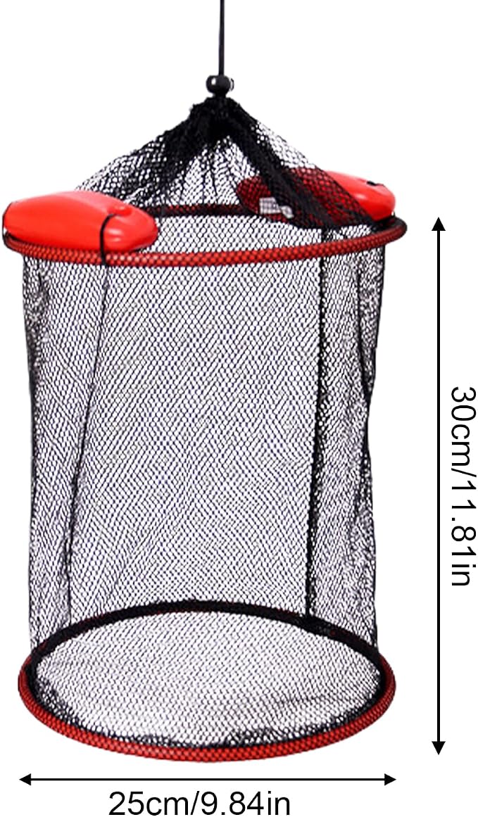 Fish Basket – 25x30cm/25x60cm/25x90cm Nylon, Portable Net Pen, Live Catch - Image 5