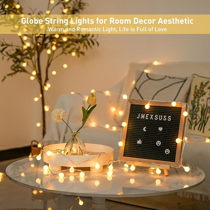 147ft Globe String Lights Outdoor Waterproof, 300 LED Indoor Christmas Lights - Image 8