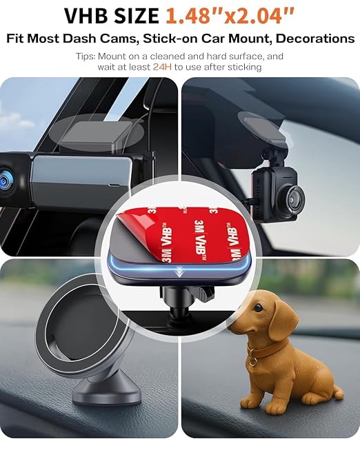 APPS2Car 8 Pcs 3M VHB Double Sided Adhesive Pads, 1.48" x 2.04" Square - Image 2