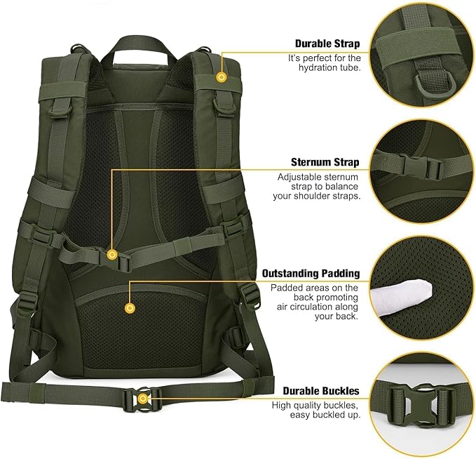 Mardingtop Small Tactical Backpack, Molle Hiking Backpack - Image 6