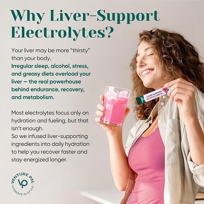 Venture Pal Hydration Packets + Liver Support- Liquid Daily IV Electrolyte - Image 2