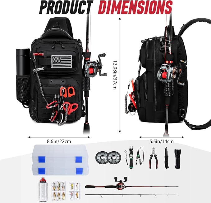 Fishing Sling Bag, Fishing Bag - Image 5