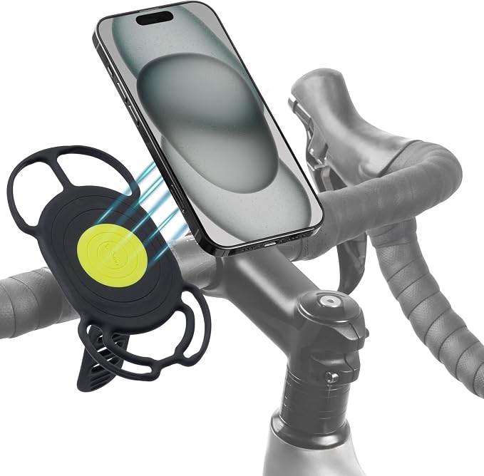 BONE Bike Tie 4 Magnetic, Magnetic Bike Phone Mount, Scratch-Free Silicone by Bone