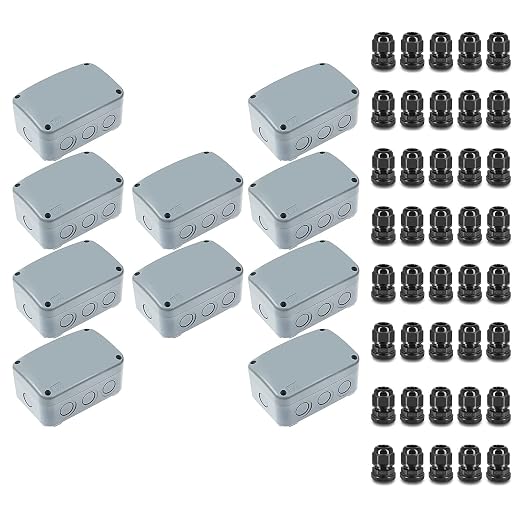 NineLeaf Outdoor Junction Box, IP66 Weatherproof Electrical Project Boxes by NineLeaf