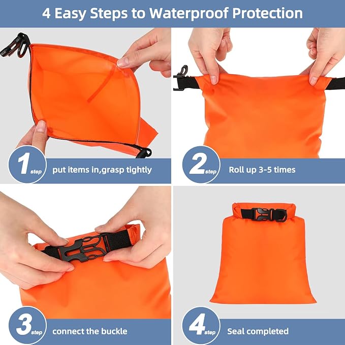6PCS Dry Bags Waterproof, Lightweight Dry Bags - Image 3