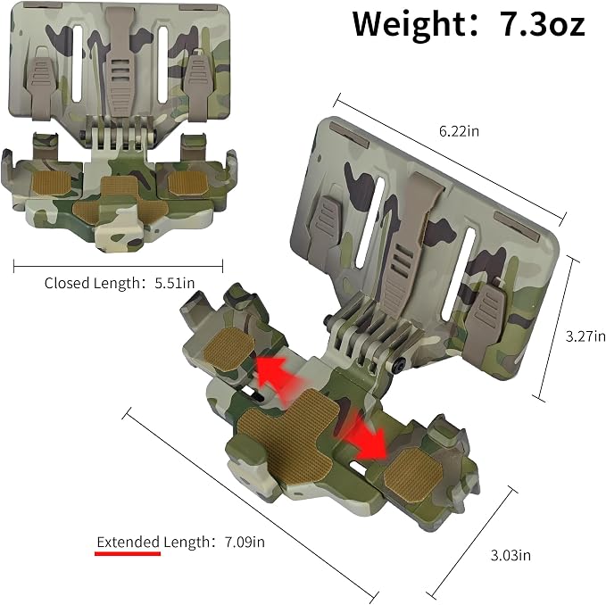 Tactical Gear Plate Carrier Vest Accessories, MOLLE Phone Chest Mount Holder - Image 9
