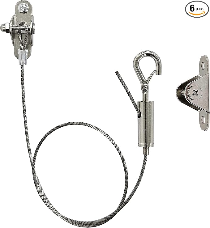 6 Sets Adjustable Hanging Wire Kit, Stainless Steel Multipurpose Suspension by OeckuXIY