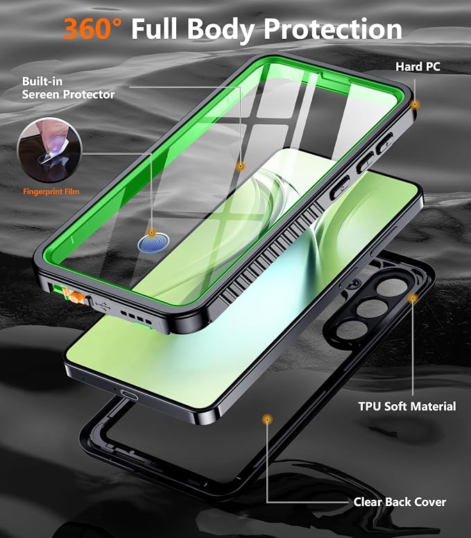 Temdan Designed for Samsung Galaxy S26 Case Waterproof, Built-in Lens & Screen - Image 4