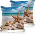 Swono Starfish Decorative Throw Pillow Cushion Covers, Ocean Beach Starfish by Swono