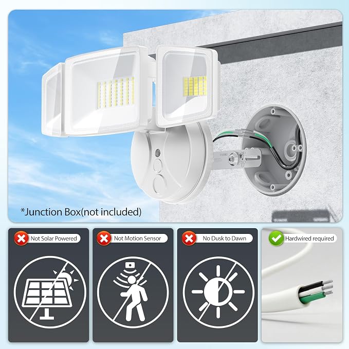 Onforu 4 Packs 75W Flood Lights Outdoor, 7000LM Brightness Security Lights - Image 2