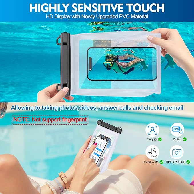 PEDVSTY Large Waterproof Phone Pouch, Cell Phone Dry Bag - Image 5