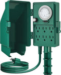 SURAIELEC Outdoor Power Stake, 24-Hour Mechanical Light Timer, Electrical Power by SURAIELEC