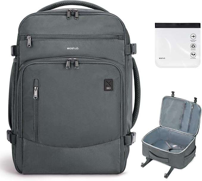 ECOHUB Travel Backpack for Men, Laptop Carry on Backpack by ECOHUB