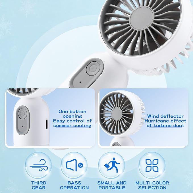 Rossesay 96 Pcs Mini Portable Fan Bulk Cute Handheld Lightweight Small Little - Image 5