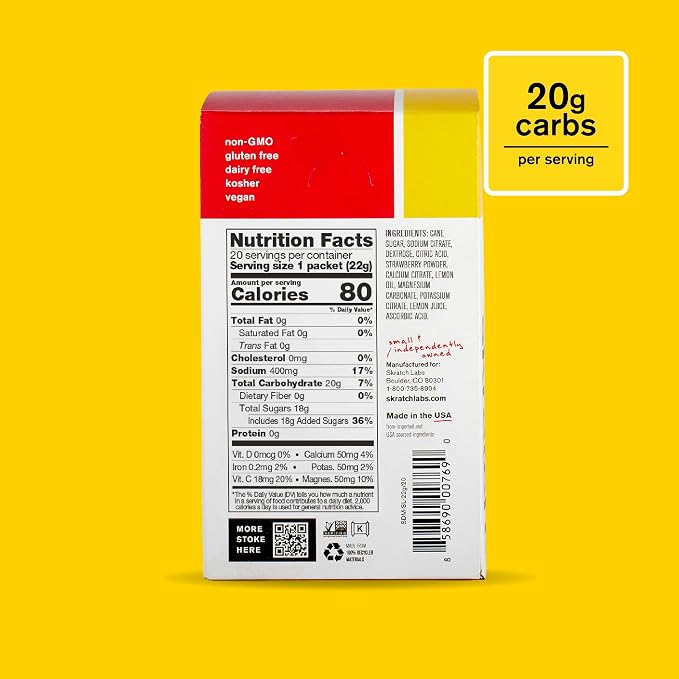 Skratch Labs Hydration Sports Drink Mix Packets – Real‑Fruit Electrolyte Powder - Image 3