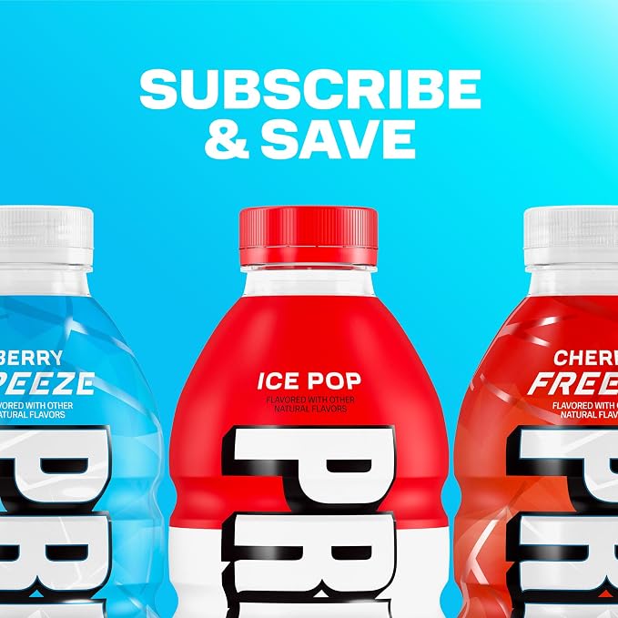 PRIME HYDRATION Variety, Berry Freeze, Cherry Freeze, & Ice Pop Sports Drinks - Image 9