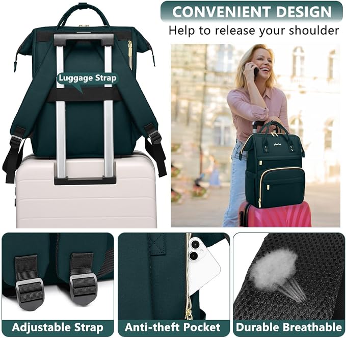Focdod Laptop Backpack for Women Work Bags - Image 4