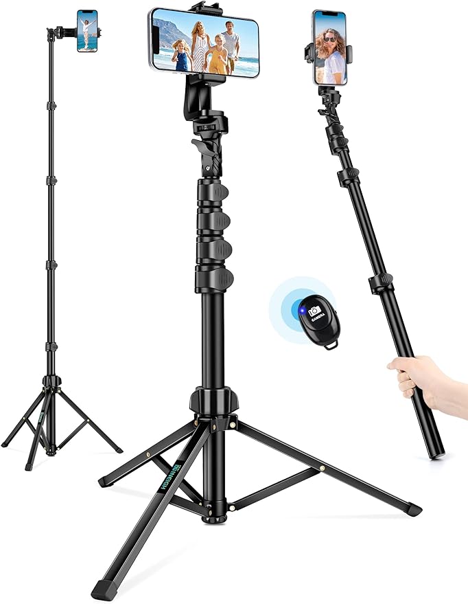 Nineigh 71" Tripod for iPhone, Phone Tripod Selfie Stick by Nineigh