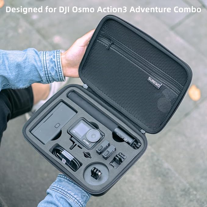SUREWO Surface-Waterproof DJI Osmo Action 6 Carrying Case, Travel Portable Bag - Image 2