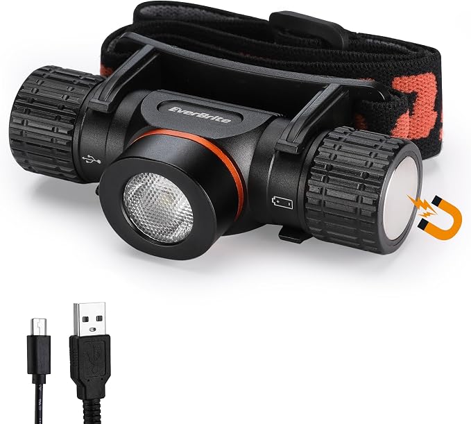 EverBrite Rechargeable Headlamp, 1000 Lumen LED Rechargeable Headlight by EverBrite