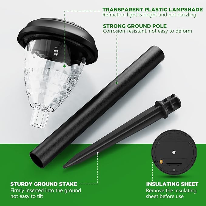 URAGO Super Bright Solar Lights Outdoor Waterproof-10 Pack, Dusk to Dawn Up to - Image 8