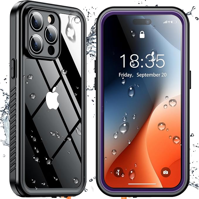 SPIDERCASE Only Designed for iPhone 14 Pro Max Case Waterproof Full Body by SPIDERCASE