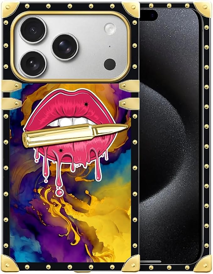 for iPhone 17 Pro Case Luxury Golden Decoration by Unknown