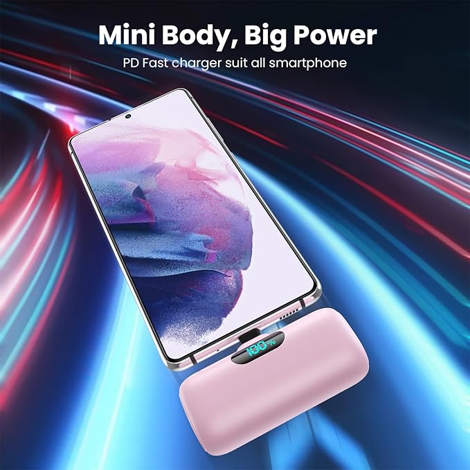 Mini Portable Charger 5000mAh Power Bank, 3A PD USB C Cell Phone Portable Power - Image 3
