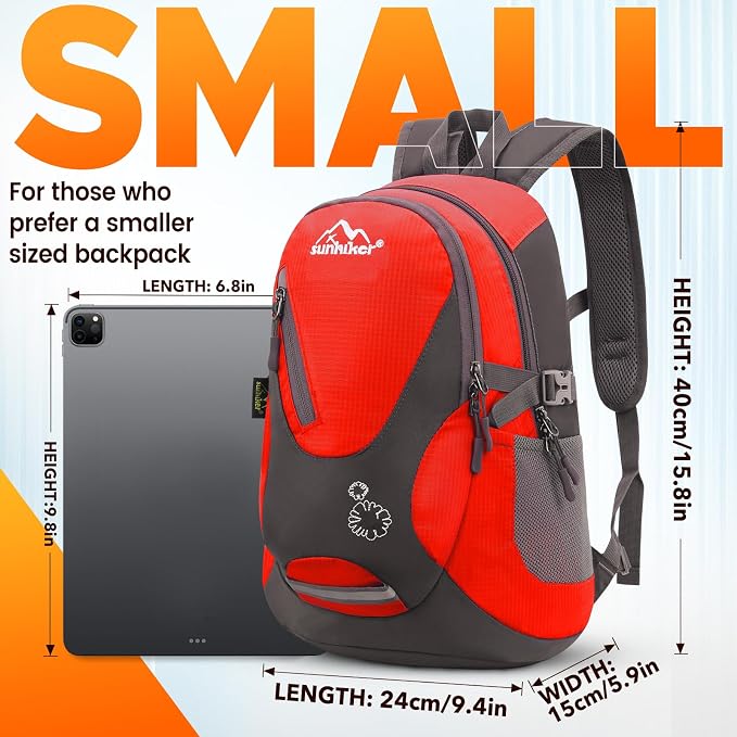 sunhiker Small Hiking Backpack Women Men 20L Lightweight Travel Backpack - Image 3