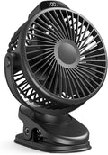 Koonie Portable Clip On Fan, Small Rechargeable Battery Operated, 3 Speed Mini by Koonie