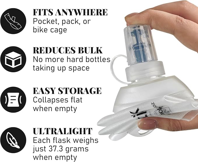 2Pcs 500ml Soft Flask, TPU Collapsible Soft Water Bottle - Image 4