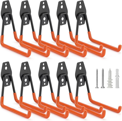 10 Pack Garage Hooks Heavy Duty Storage Organizer Wall Mount Power and Garden by LUPYJI