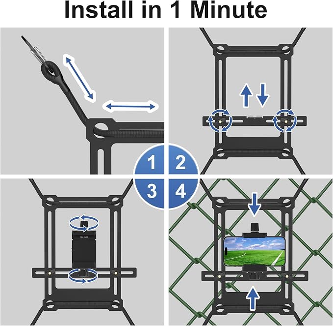 Fence Phone Mount for Baseball Games, Compatible - Image 7