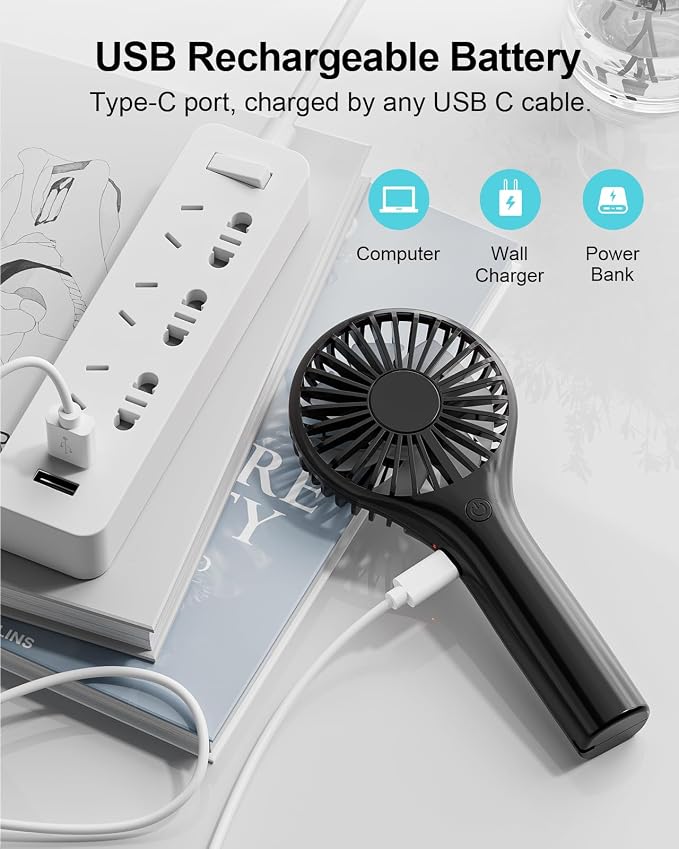 TriPole Mini Handheld Fan Portable Personal Fan - Image 5