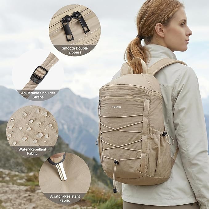 G4Free Hiking Backpack for Women Men 20L Lightweight Travel Backpacks Daypack - Image 4