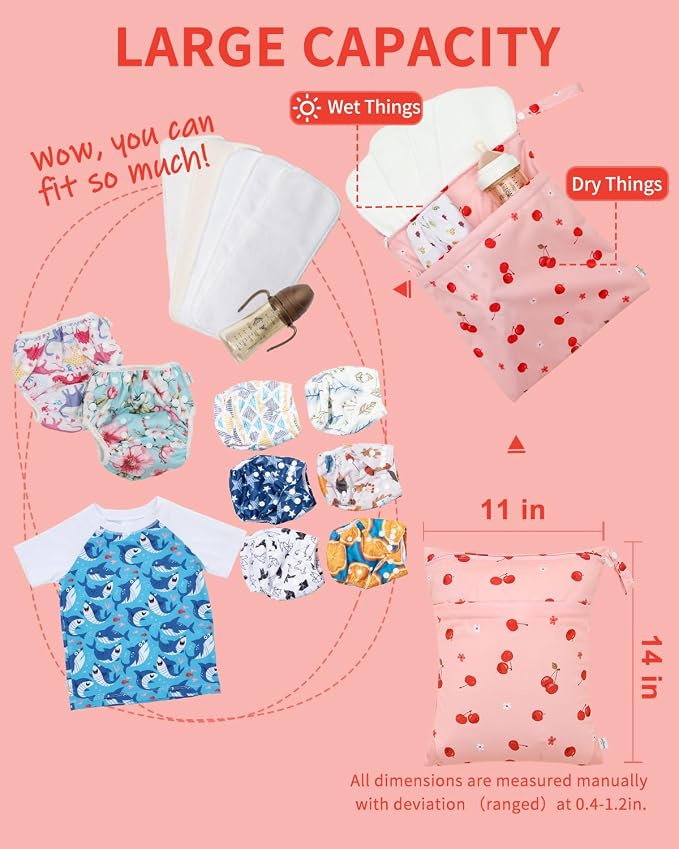 babygoal Wet Dry Bags 3 Pack, Waterproof Travel Bags - Image 5