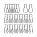 Carabiner, Heavy Duty Galvanized Steel Spring Snap Hook Carabiner Clips by High-PQ