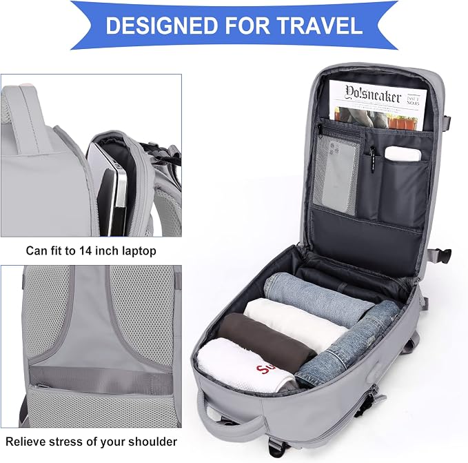 coowoz Travel Backpack For Women Men, Carry On Backpack, Hiking Backpack - Image 5