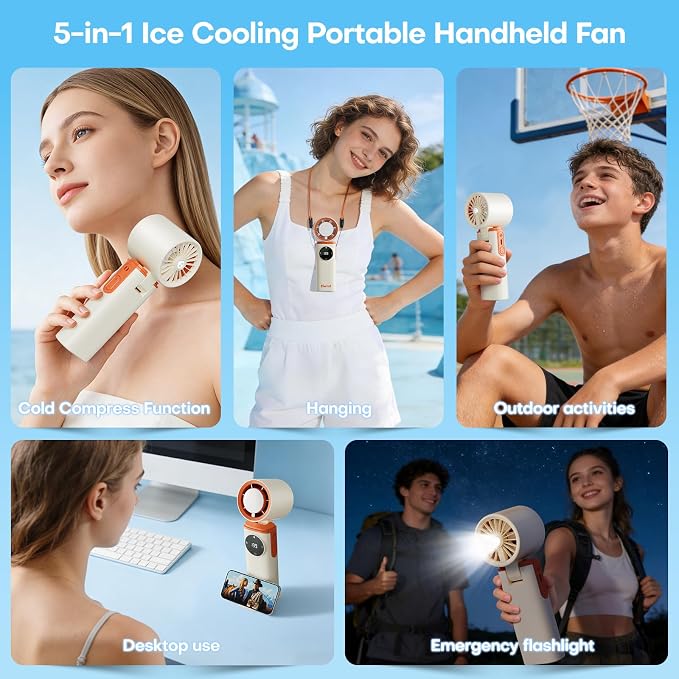 6000mAh Portable Handheld Fan - Image 6