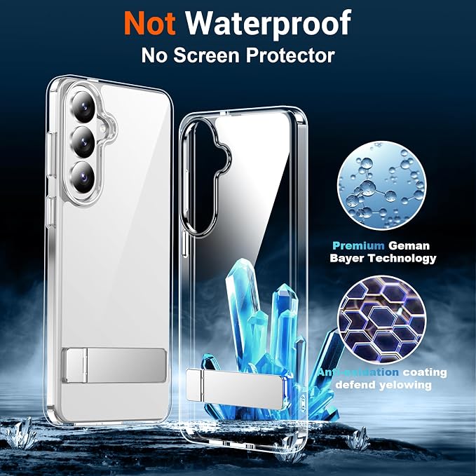 Temdan Designed for Samsung Galaxy S26 Plus Case Clear, Built-in Invisible - Image 3