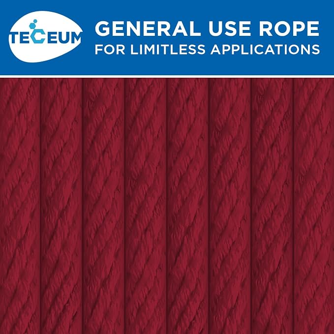 TECEUM Cotton Rope 3/16” – 100 FT – Strong All-Purpose Braided Rope – Natural - Image 9