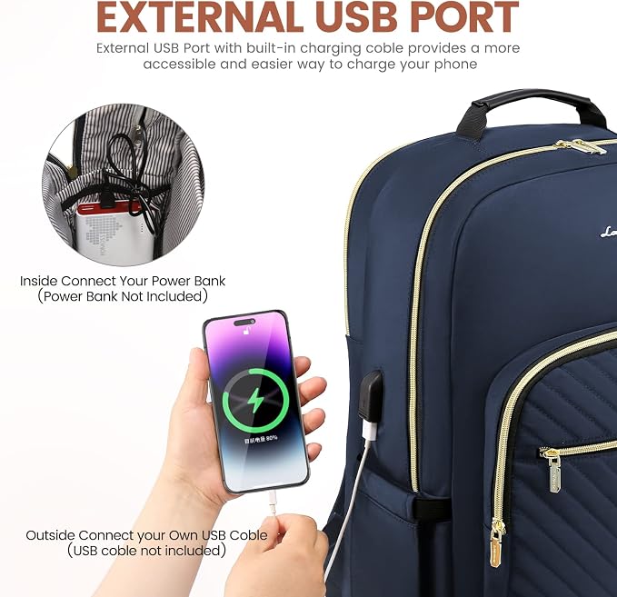 LOVEVOOK Laptop Backpack for Women 18.4 inch, Cute Womens Travel Backpack Purse - Image 5