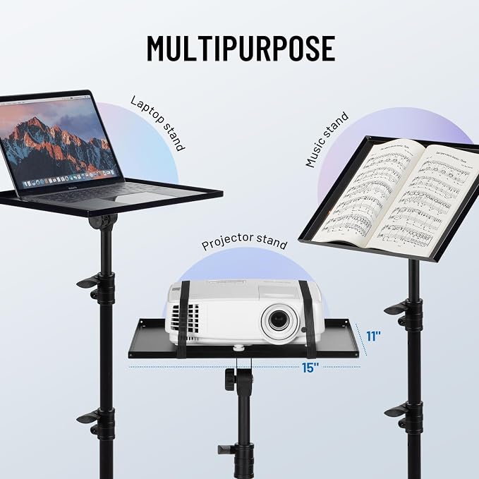 CAHAYA Projector Tripod Stand Adjustable: Height 29 to 65in Projector - Image 6