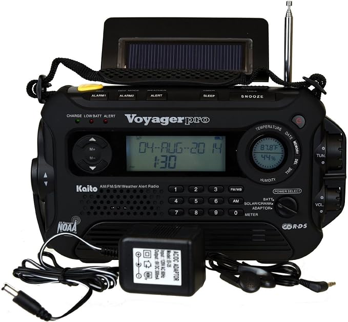 Kaito Voyager Pro KA600 Digital Solar Dynamo Hand Crank AM/FM/LW/SW & NOAA - Image 2