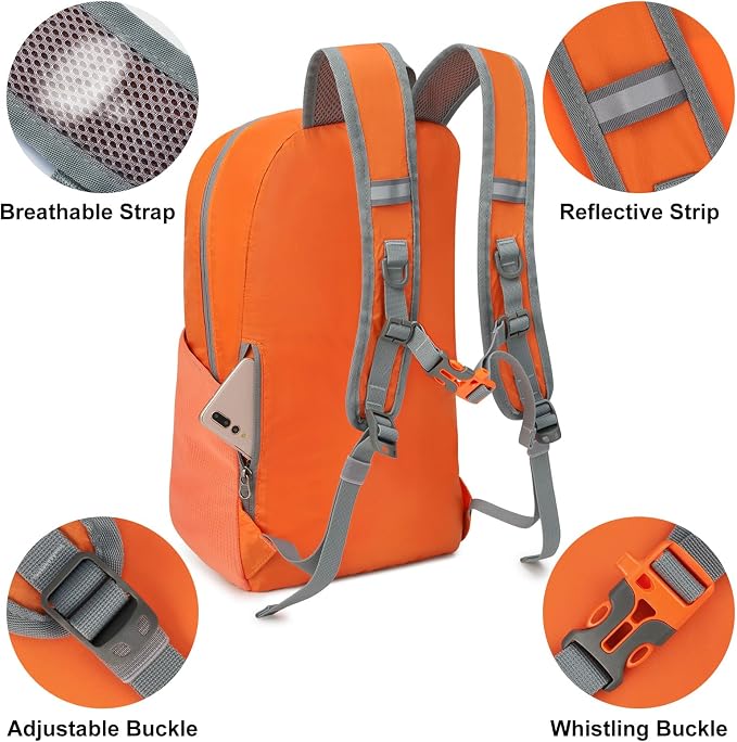 G4Free 24L Lightweight Packable Hiking Backpack Small Sport Travel Daypack - Image 8