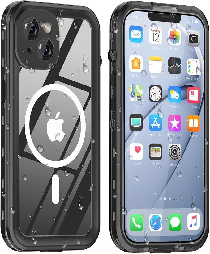 Design for iPhone 14 Case Waterproof 6.1'', Full Body Underwater Dustproof by Dewfoam