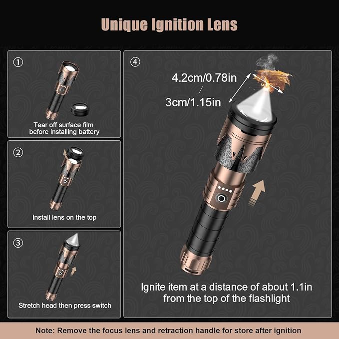 SKYFIRE Rechargeable Tactical Flashlight - Image 3
