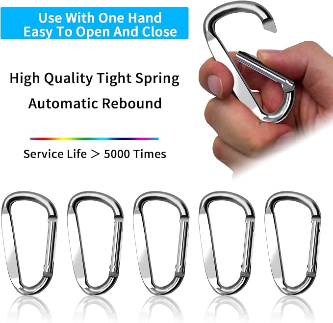 3" Aluminum Carabiner Clips - Image 4