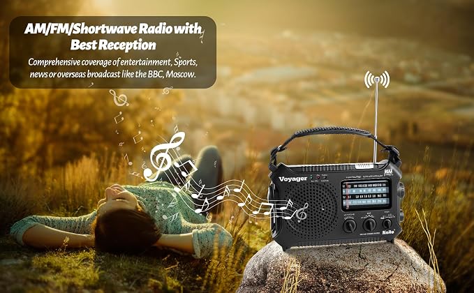 Kaito KA500 5-way Powered Emergency AM/FM/SW NOAA Weather Alert Radio - Image 8
